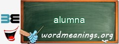 WordMeaning blackboard for alumna